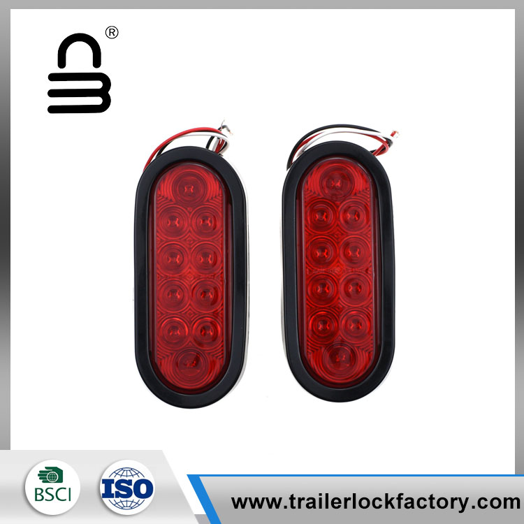 6 بوصة 10 LED ضوء إيقاف درب بيضاوي